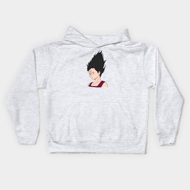 Angry Anime Boy Kids Hoodie by HEXIZ